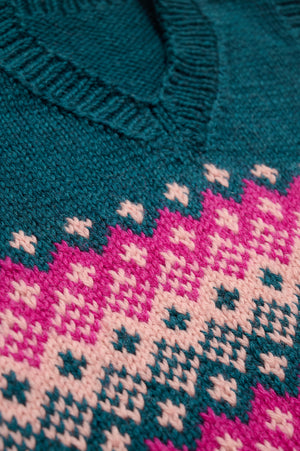 Boy Vest í Fair Isle mynstri