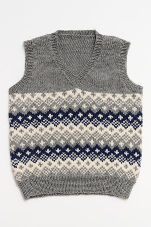 Boy Vest í Fair Isle mynstri