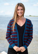 Röndótt cardigan