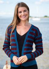 Röndótt cardigan